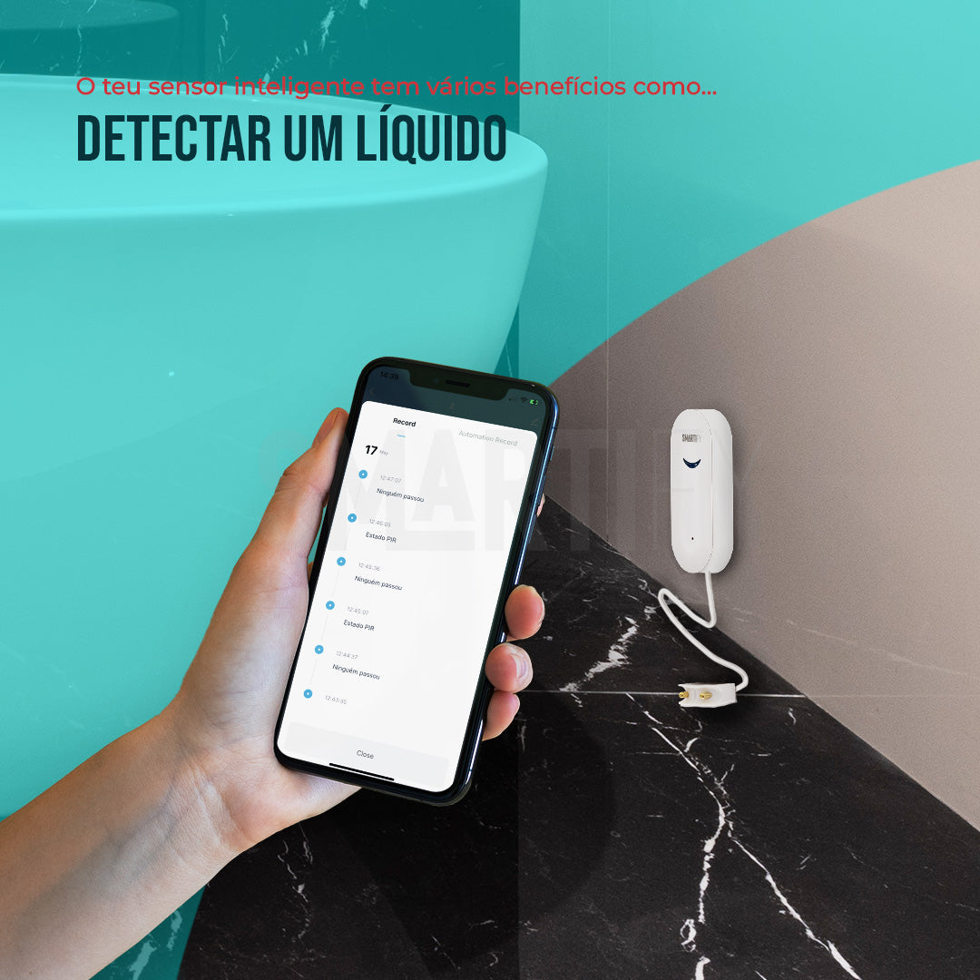 Sensor Inteligente de Inundação WiFi Smartify - Smartify - Casa Inteligente - Smart Home - Domotica - Casas Inteligentes