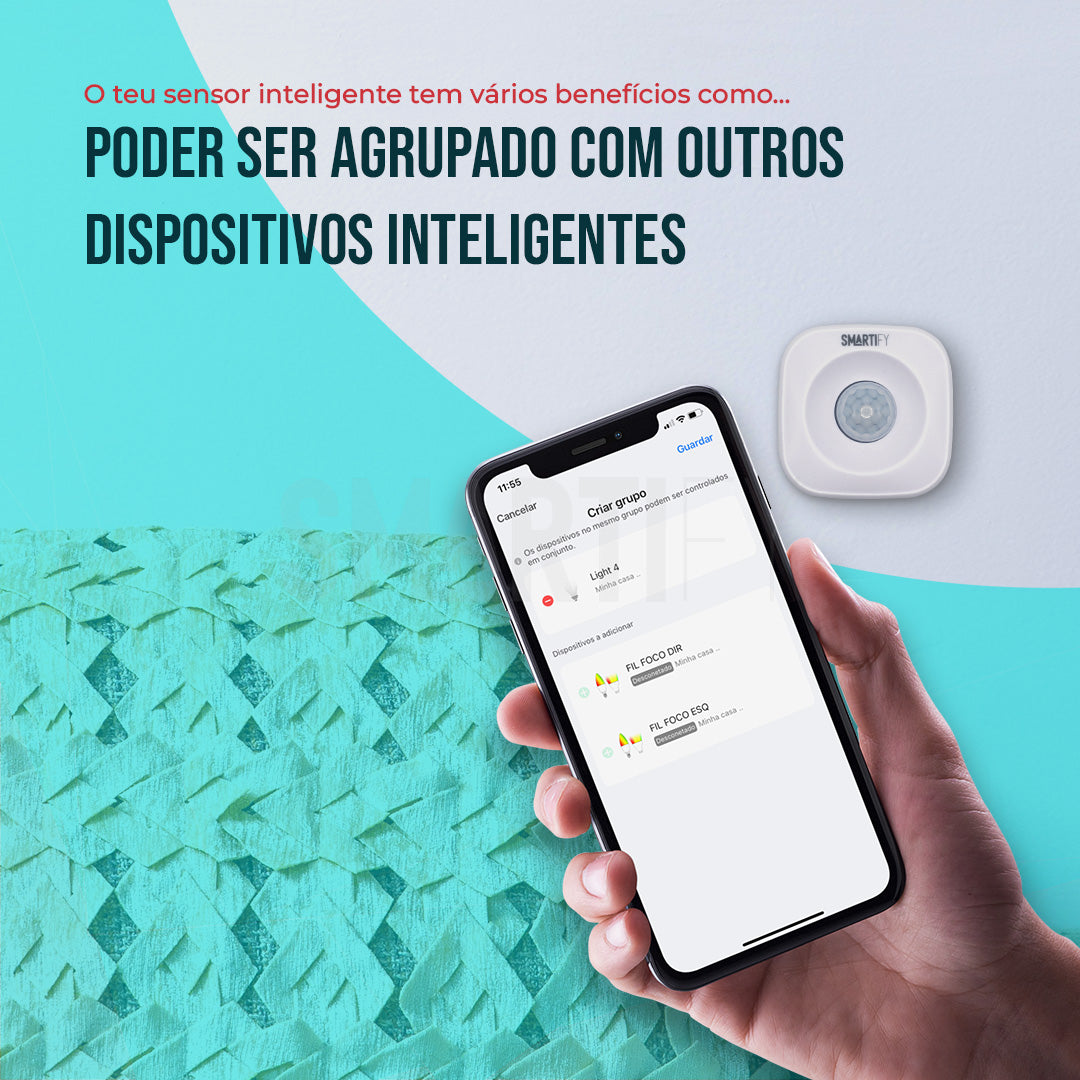 Sensor Inteligente de Movimento WiFi Smartify - Smartify - Casa Inteligente - Smart Home - Domotica - Casas Inteligentes
