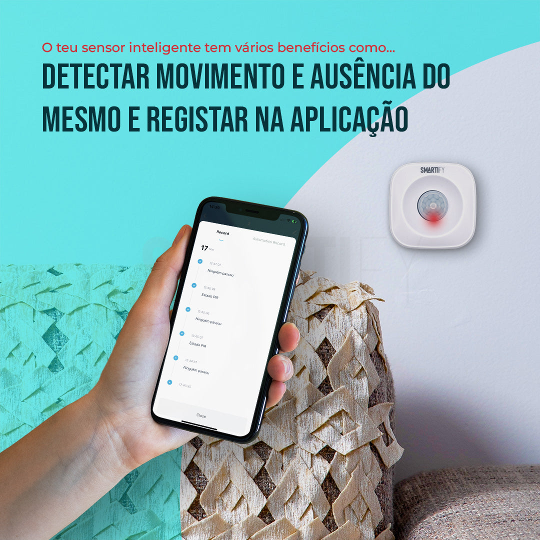 Sensor Inteligente de Movimento WiFi Smartify - Smartify - Casa Inteligente - Smart Home - Domotica - Casas Inteligentes