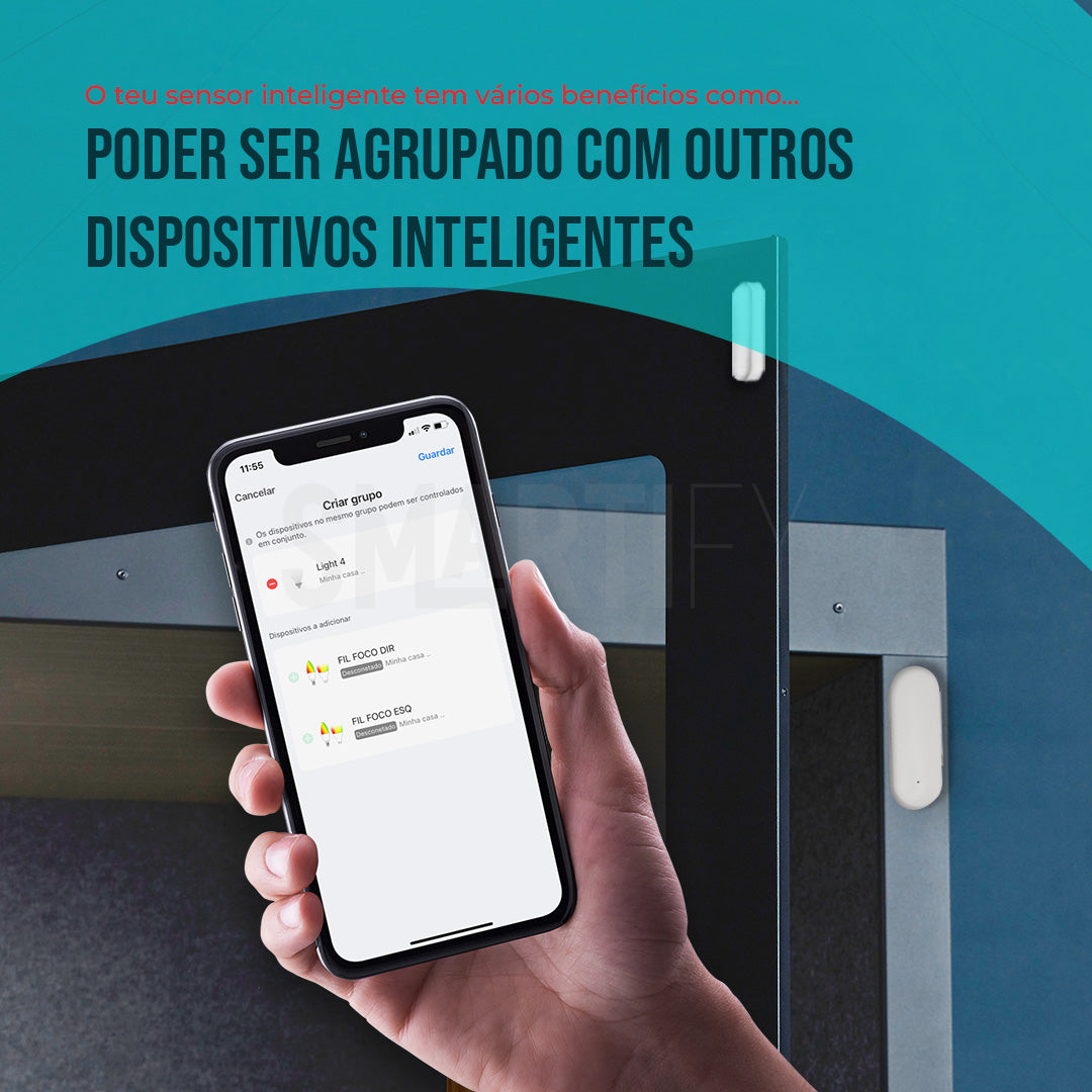 Sensor Inteligente de Abertura/Fecho WiFi Smartify - Smartify - Casa Inteligente - Smart Home - Domotica - Casas Inteligentes