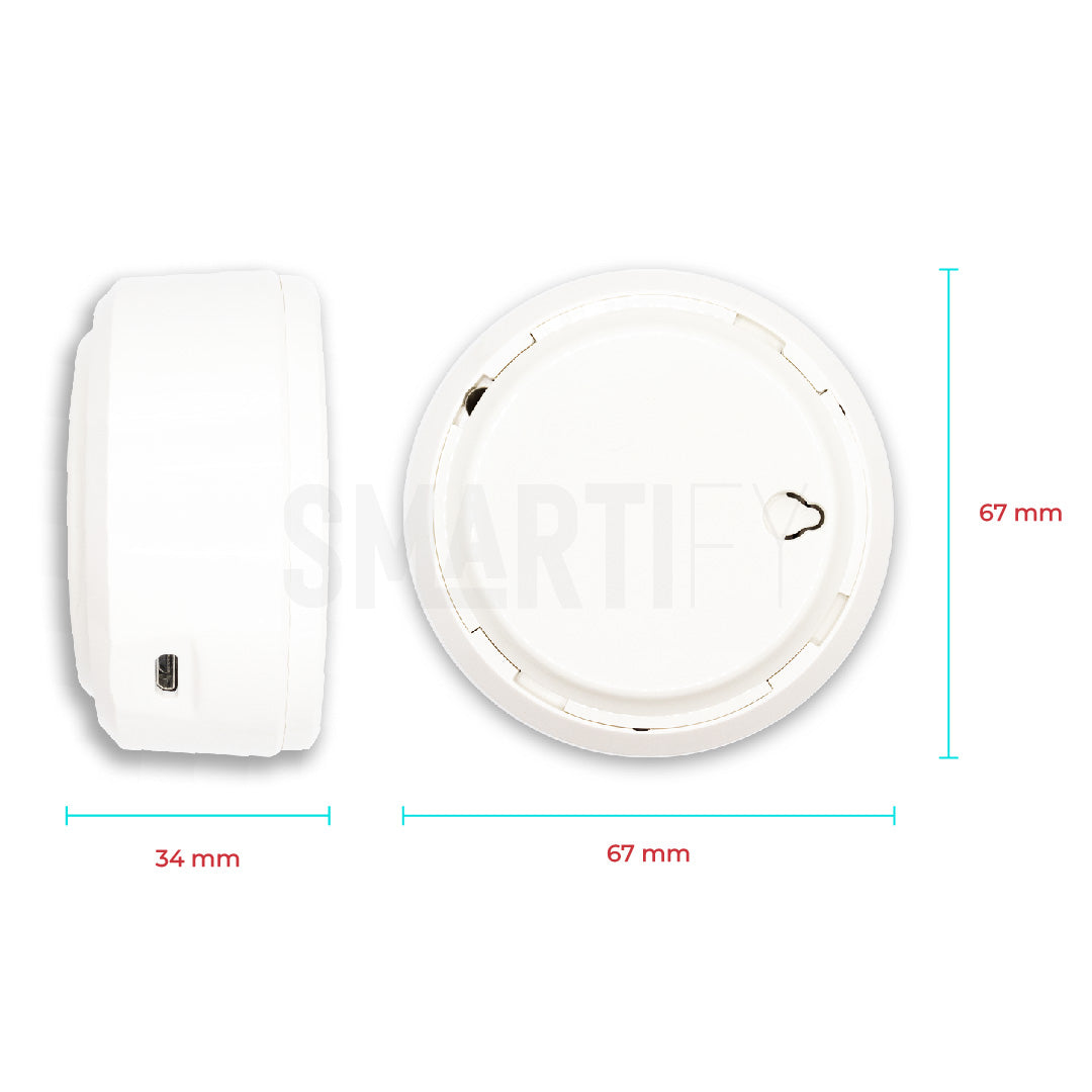 Sensor Inteligente de Temperatura e Humidade c/ Sirene WiFi Smartify - Smartify - Casa Inteligente - Smart Home - Domotica - Casas Inteligentes
