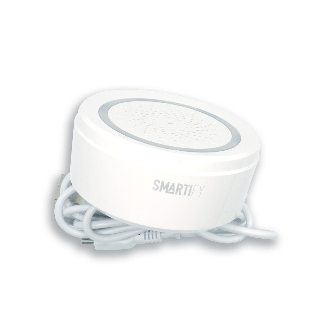 Sensor Inteligente de Temperatura e Humidade c/ Sirene WiFi Smartify - Smartify - Casa Inteligente - Smart Home - Domotica - Casas Inteligentes