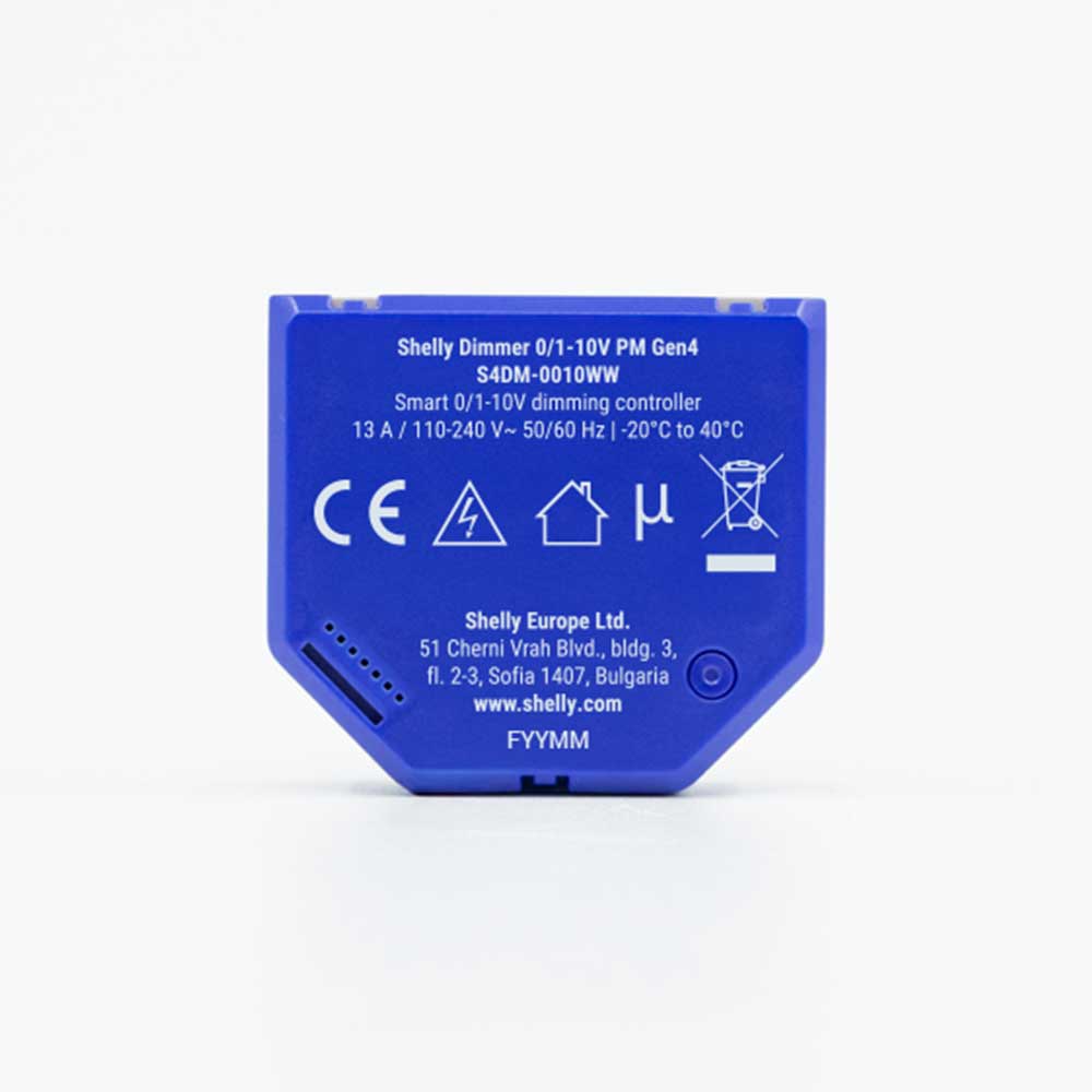 Shelly Dimmer 0/1-10V PM Gen4 - Modulo Dimmer Inteligente