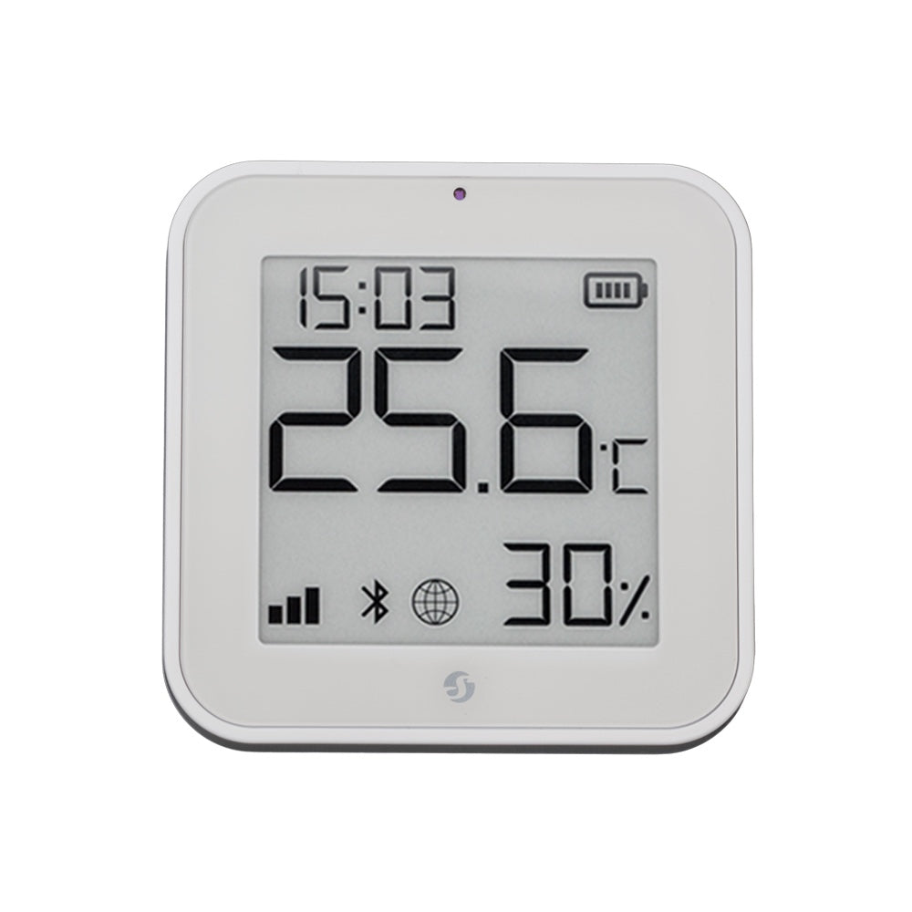 Shelly BLU H&T Display ZB Branco vista frontal