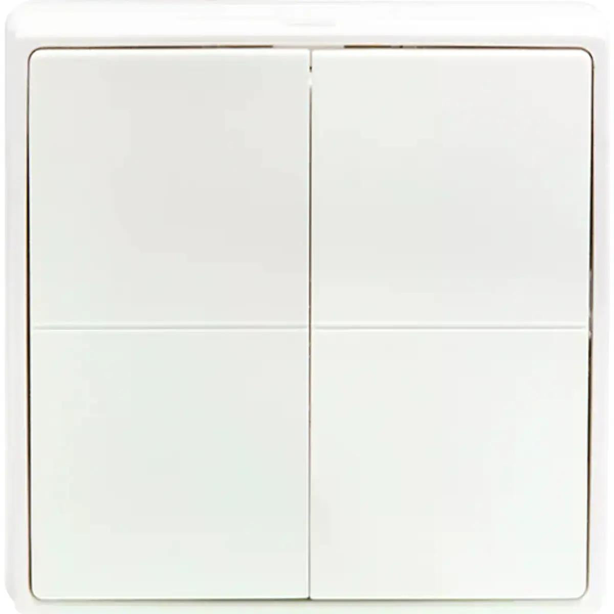 Frente do comando Shelly BLU Wall Switch 4 ZB