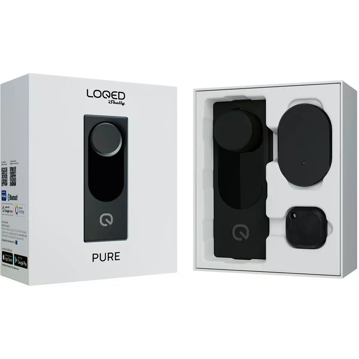 Shelly LOQED Pure Preto - conteúdo do kit