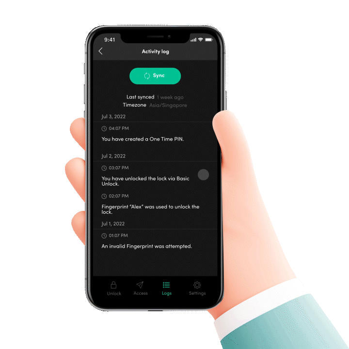 Cadeado inteligente com impressão digital: Podes emparelhar a aplicação do telemovel.