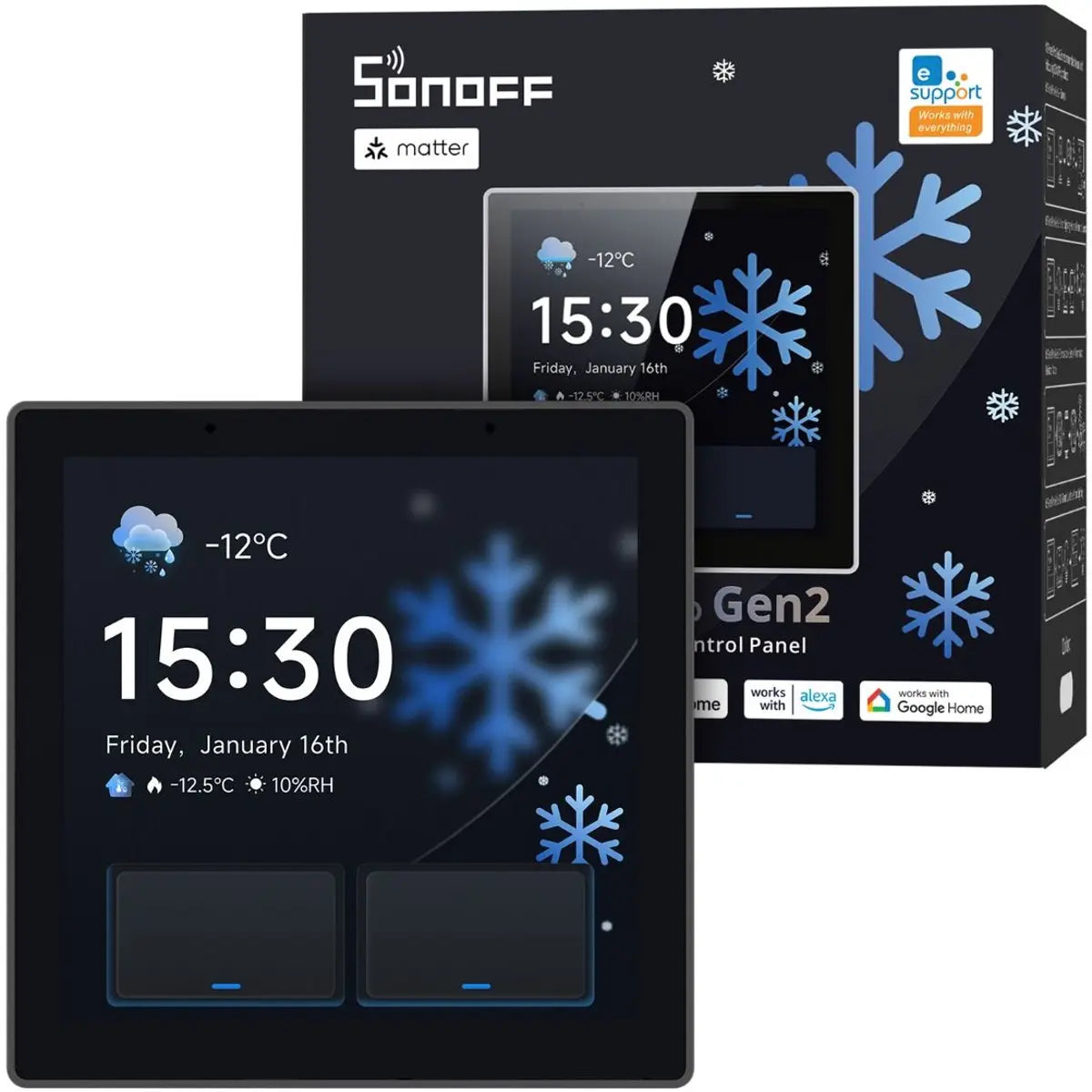 Sonoff NSPanel Pro Gen2 Painel Controlo Inteligente WiFi Zigbee Cinza - Detalhes