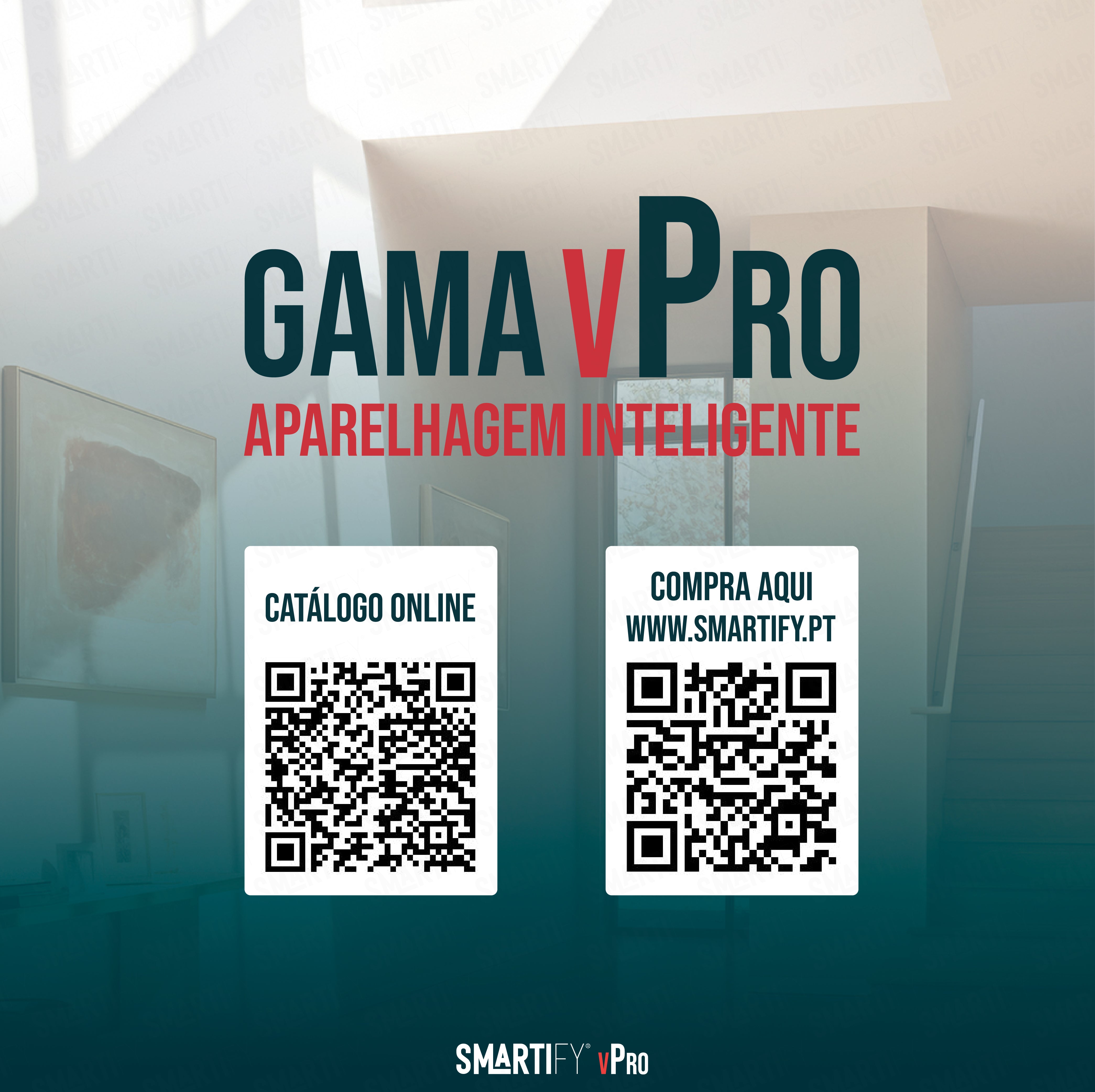 Smartify vPRO Espelho Duplo (3 botões + Estores) Preto - SYPE203ESPR