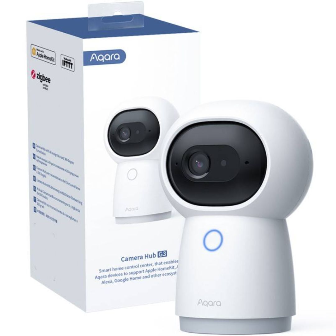 3 combina vigilância 2K, reconhecimento facial/gestual e integração Zigbee. Controlo totalA Câmara/Hub G e segurança na sua casa inteligente.
