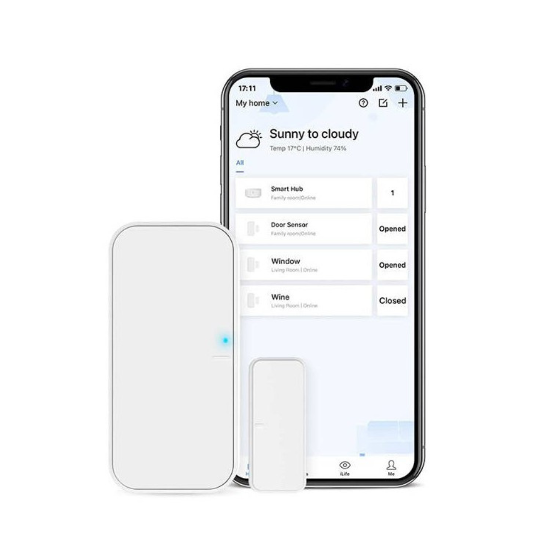 Broadlink Sensor de Abertura Inteligente DS4-FC com S3 Hub - Smartify - Casa Inteligente - Smart Home - Domotica - Casas Inteligentes