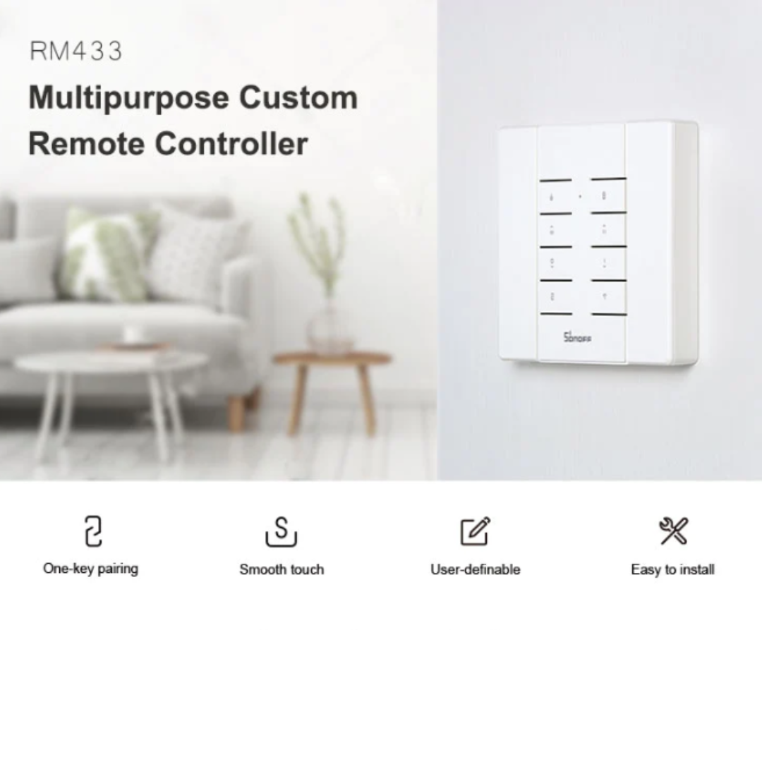 Sonoff Comando RM433MHz - 8 canais - Smartify - Casa Inteligente - Smart Home - Domotica - Casas Inteligentes