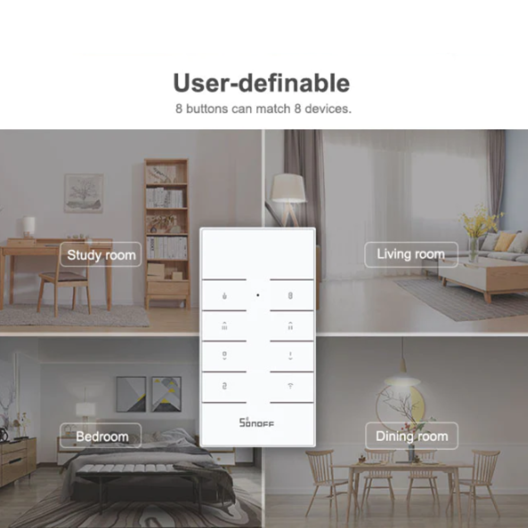 Sonoff Comando RM433MHz - 8 canais - Smartify - Casa Inteligente - Smart Home - Domotica - Casas Inteligentes
