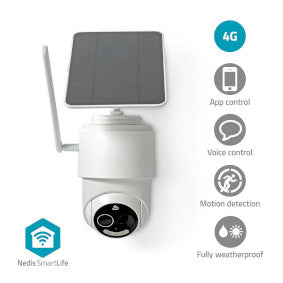 Nedis Câmara de exterior Inteligente 4G Full HD 1080p Wifi: Funciona sem Wifi, ideal para locais remotos.