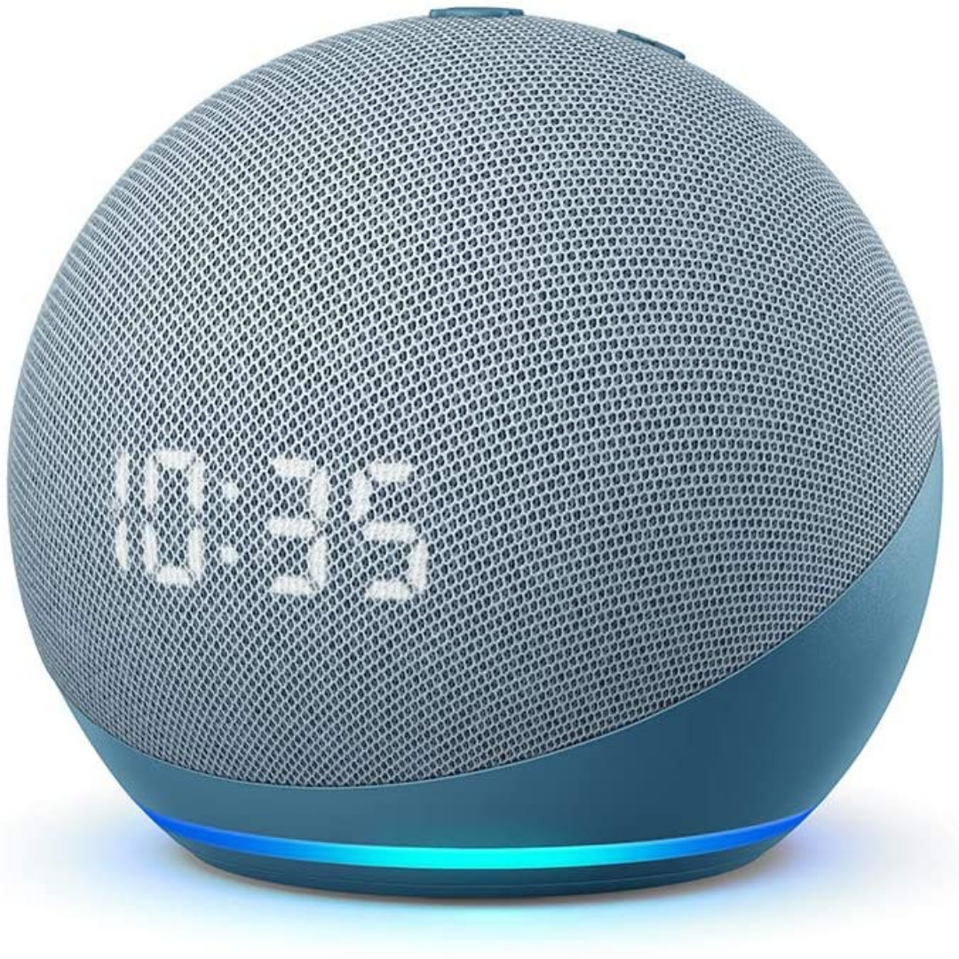 Amazon Alexa Echo Dot (Geração 4) com Relógio Azul Acinzentado - Smartify - Casa Inteligente - Smart Home - Domotica - Casas Inteligentes