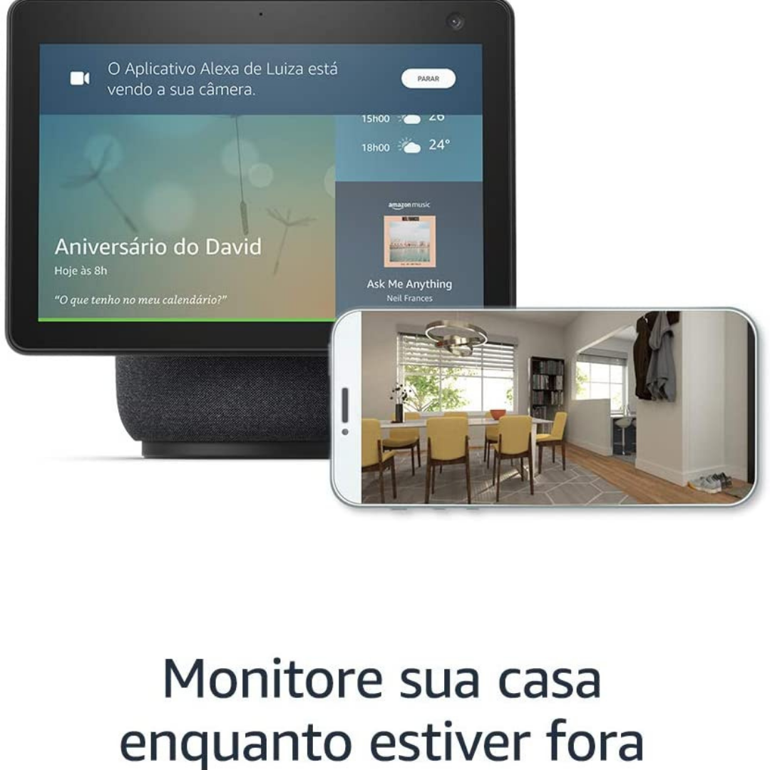 Amazon Alexa Echo Show 10 Preto Antracite (Geração 3) - Smartify - Casa Inteligente - Smart Home - Domotica - Casas Inteligentes