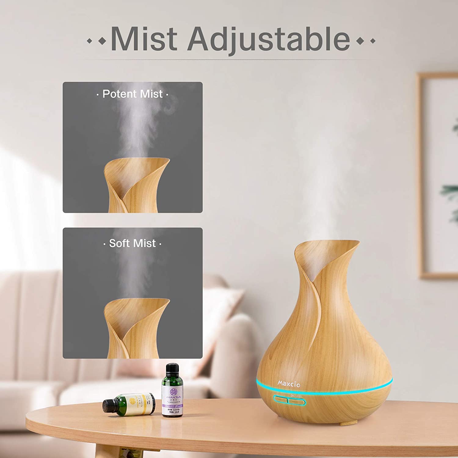 Humidificador + Difusor de Aromas Inteligente Castanho Claro WiFi - Smartify - Casa Inteligente - Smart Home - Domotica - Casas Inteligentes