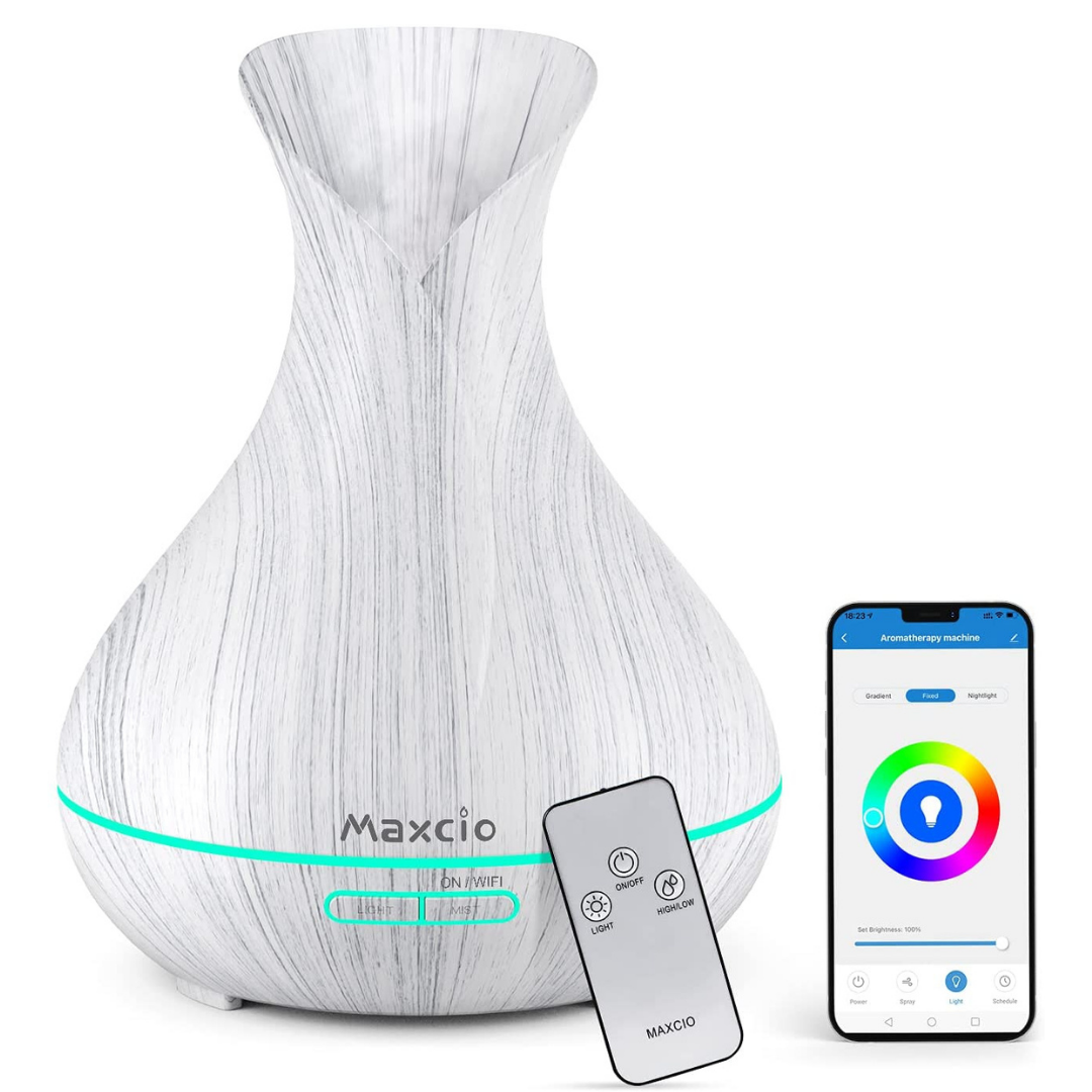 Humidificador + Difusor de Aromas Inteligente Branco WiFi c/ Comando - Smartify - Casa Inteligente - Smart Home - Domotica - Casas Inteligentes