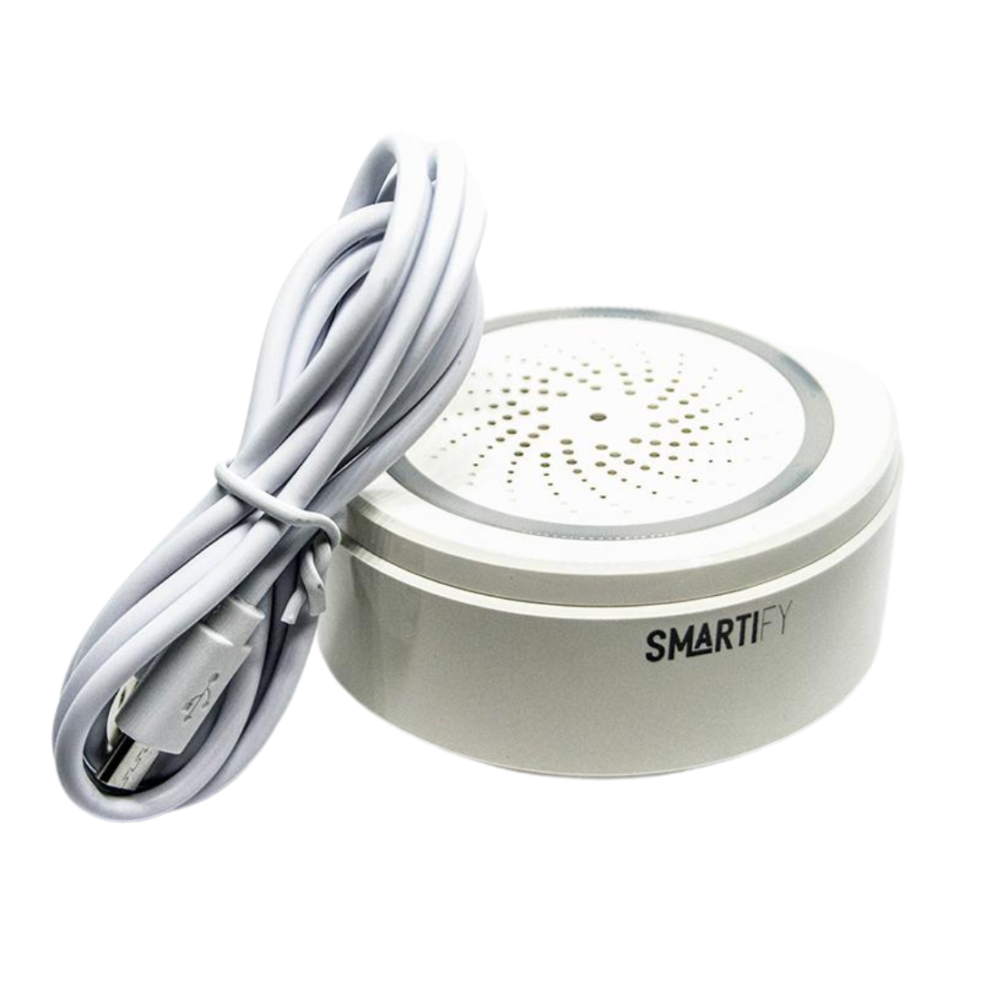Sensor Inteligente de Temperatura e Humidade c/ Sirene WiFi - Smartify - Casa Inteligente - Smart Home - Domotica - Casas Inteligentes