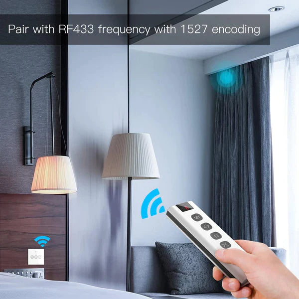 Transmissor remoto inteligente RF433 para cortina 1 canal