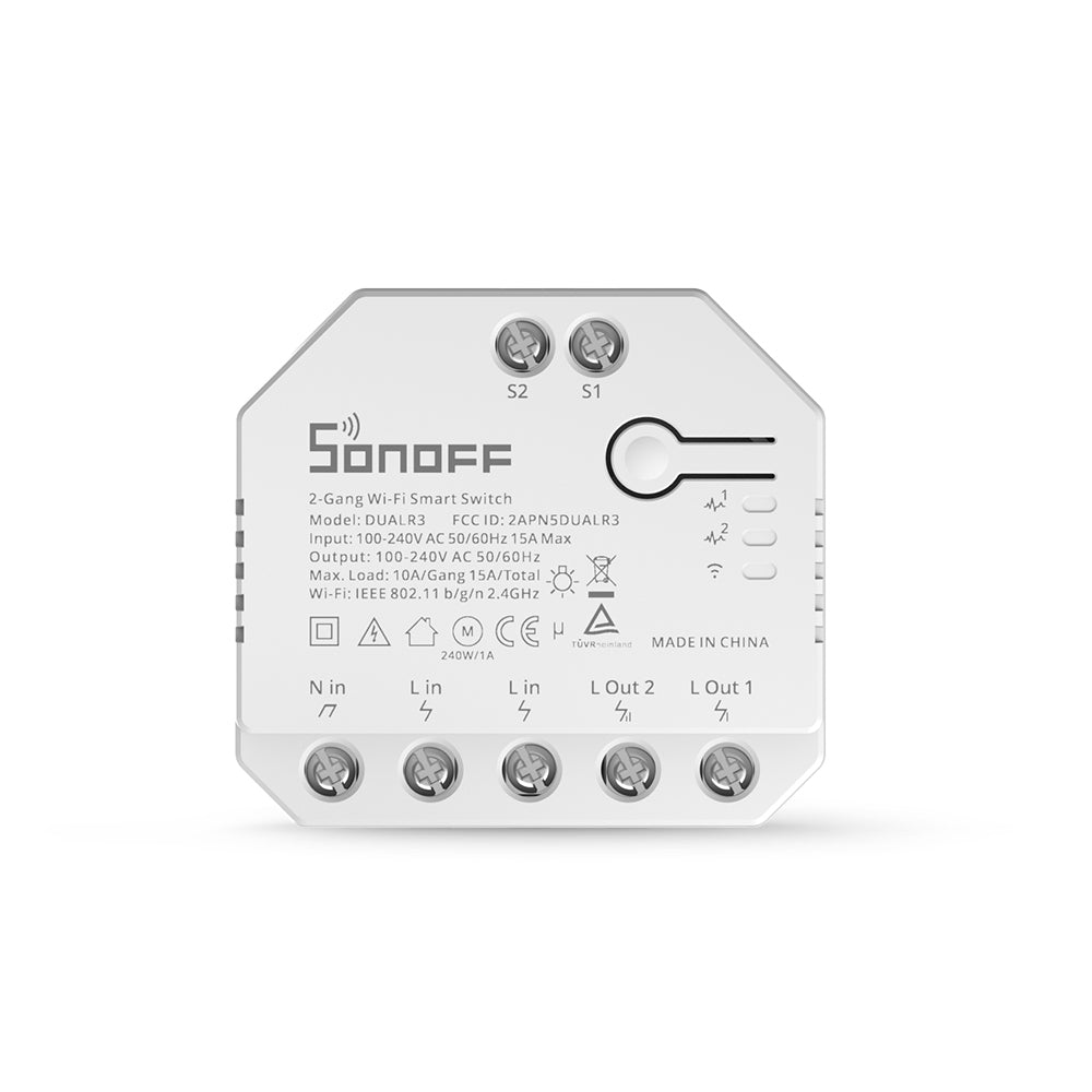 Sonoff Dual R3 Comutador c/ medição de energia Smart Wi-Fi - Smartify - Casa Inteligente - Smart Home - Domotica - Casas Inteligentes