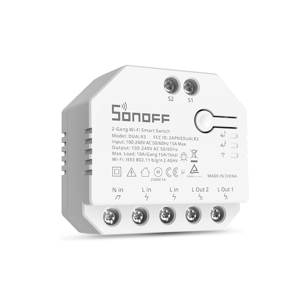 Sonoff Dual R3 Comutador c/ medição de energia Smart Wi-Fi - Smartify - Casa Inteligente - Smart Home - Domotica - Casas Inteligentes