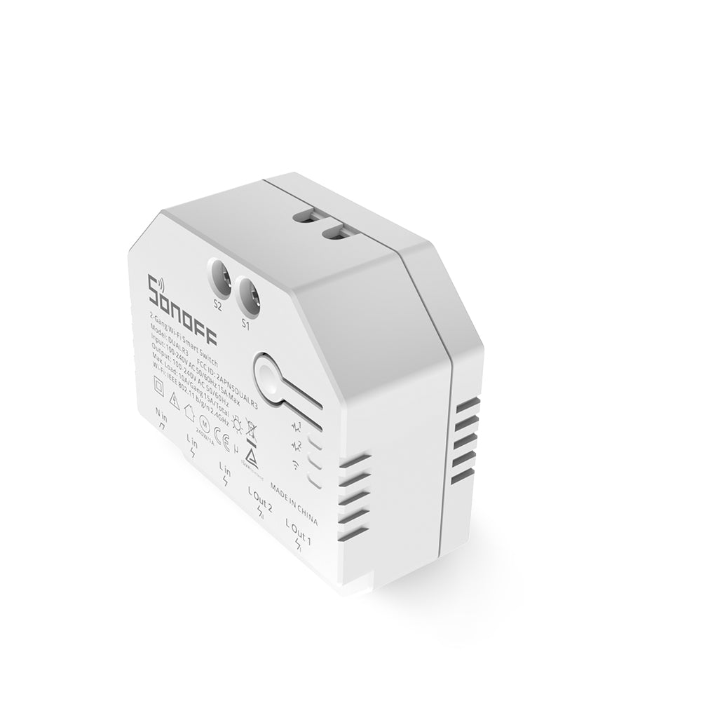 Sonoff Dual R3 Comutador c/ medição de energia Smart Wi-Fi - Smartify - Casa Inteligente - Smart Home - Domotica - Casas Inteligentes