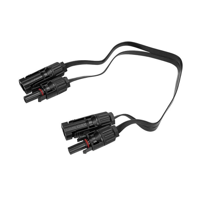 O EcoFlow Super Flat Cable é um cabo plano MC4 para painéis solares, tão fino que pode ser colocado sob uma porta, numa janela ou numa portada, sem necessitar de fazer furos.