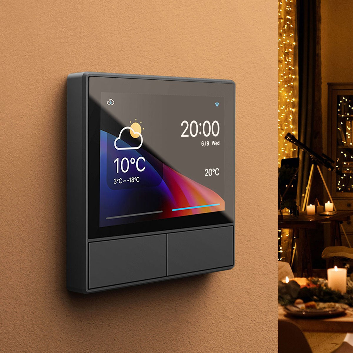 Sonoff NSPanel Ecrã Multifunções Inteligente wifi preto: Ajusta a temperatura com facilidade