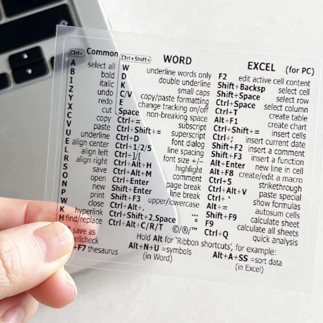 Autocolante de proteção do teclado para PC e computador portátil com janela