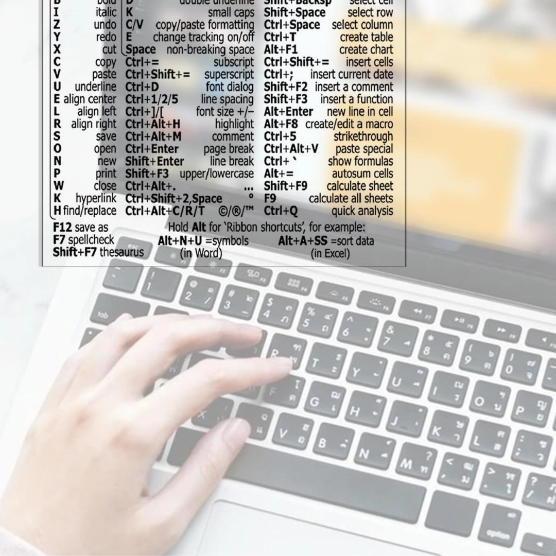 Autocolante de proteção do teclado para PC e computador portátil com janela