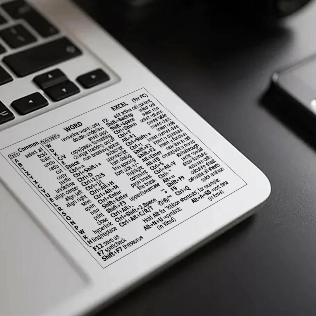 Autocolante de proteção do teclado para PC e computador portátil com janela