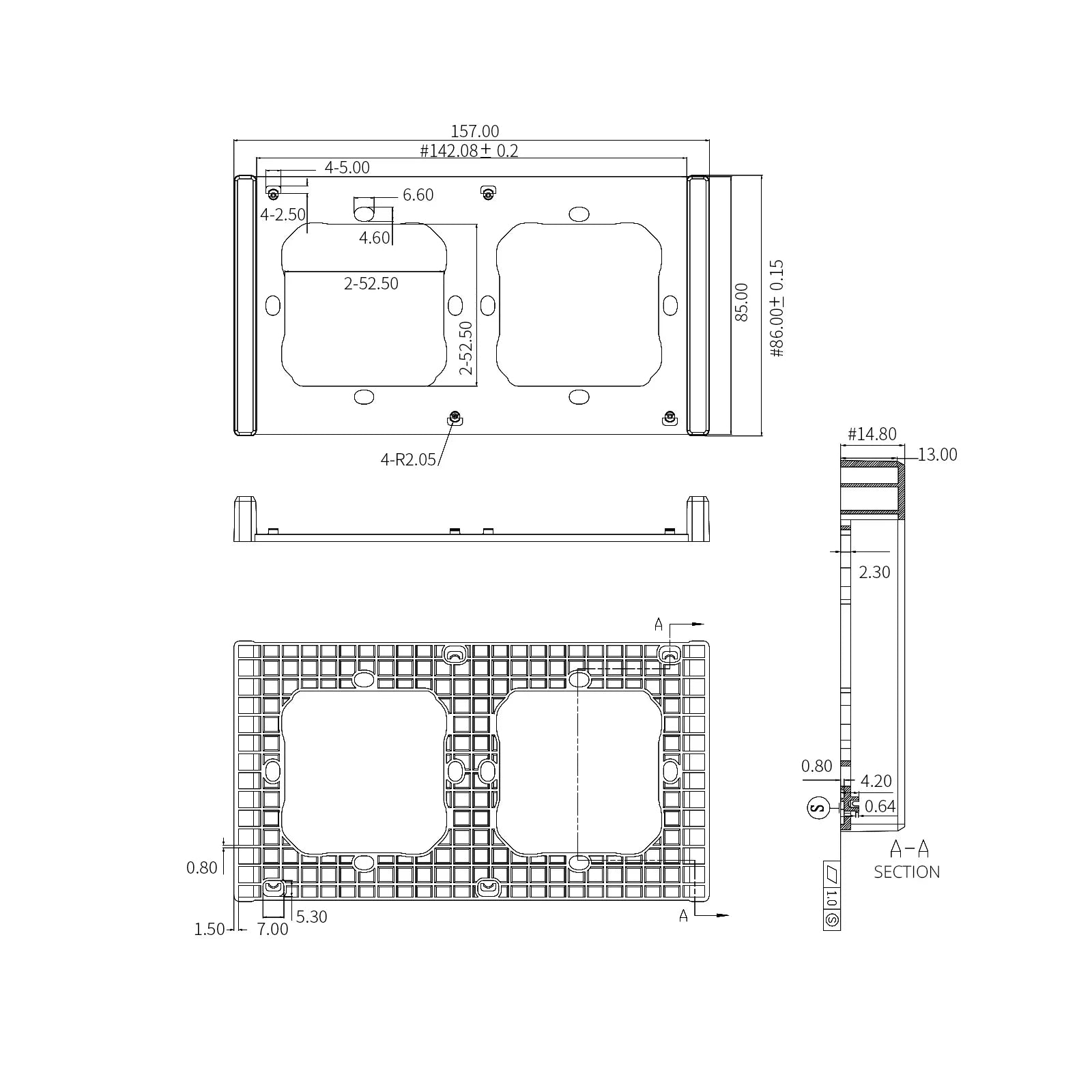 Sonoff M5 Frame - Double Frame for Sonoff M5 80mm switches
