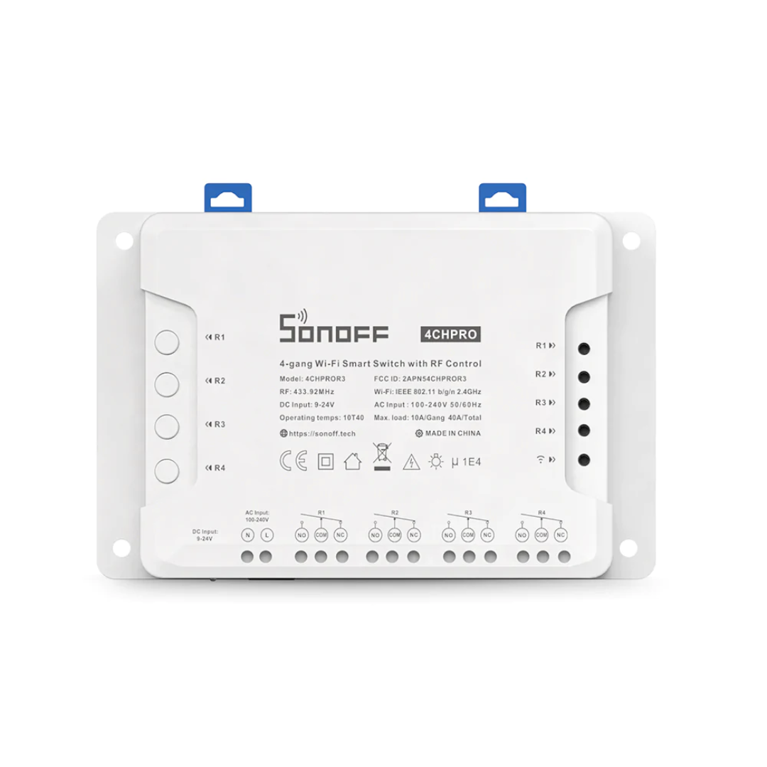 Sonoff 4CHPROR3 - Módulo 4 em 1 + Comando 433MHz - Smartify - Casa Inteligente - Smart Home - Domotica - Casas Inteligentes