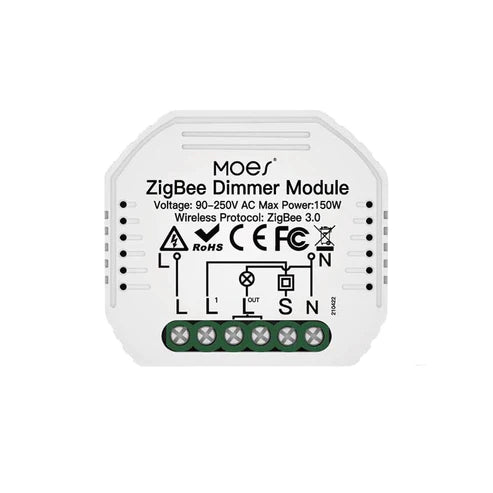 Módulo de interruptor atenuador Zigbee de 1 canal Moes