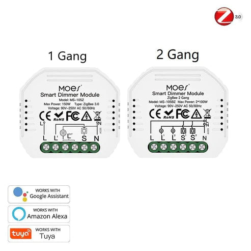 Apresento o Módulo de Dimmer ZigBee de 1 Canais, feito para controlar o brilho de forma simples.