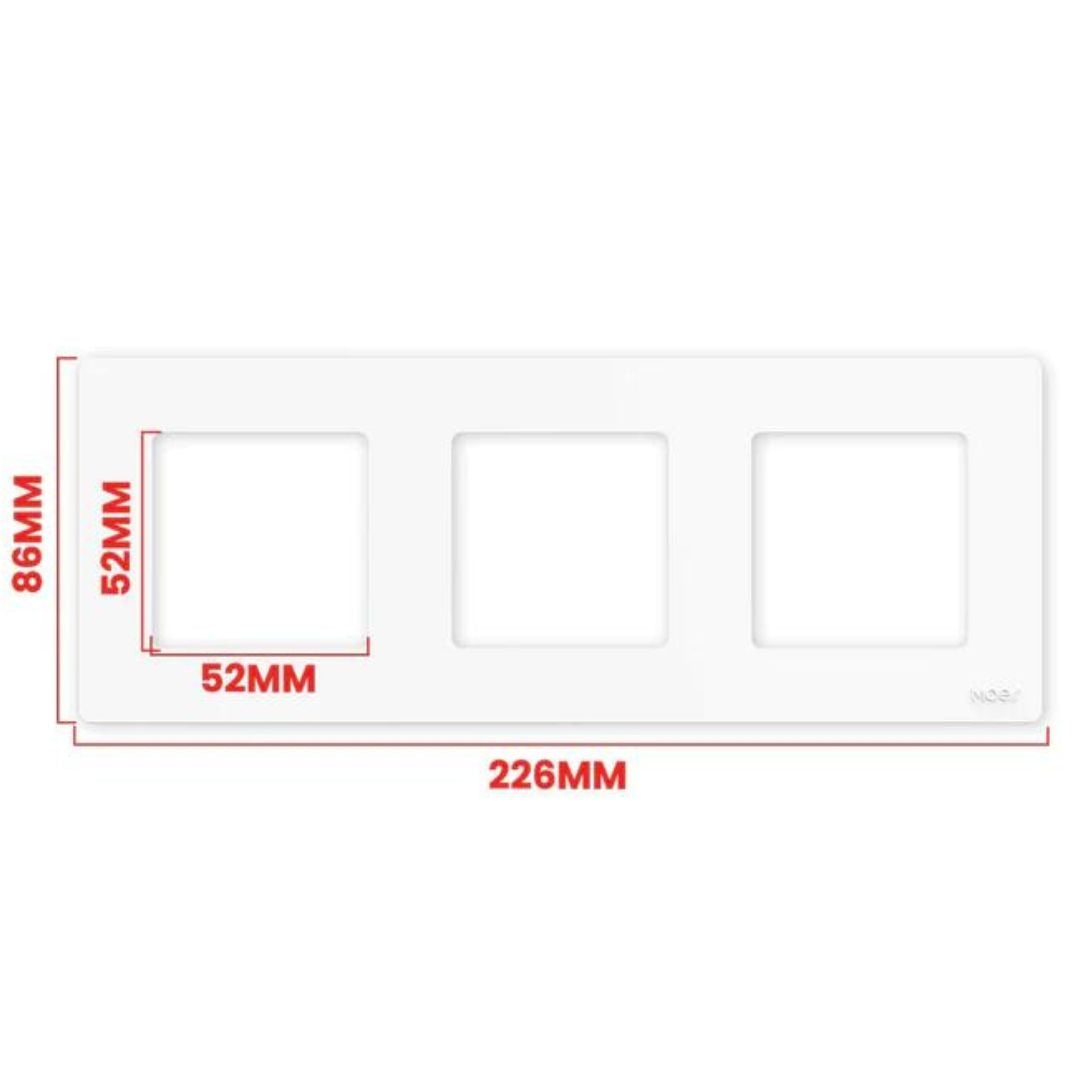 A moldura adapta-se ao ambiente do cliente, integrando-se perfeitamente com interruptores, dimmers e estores da Linha Star Ring.