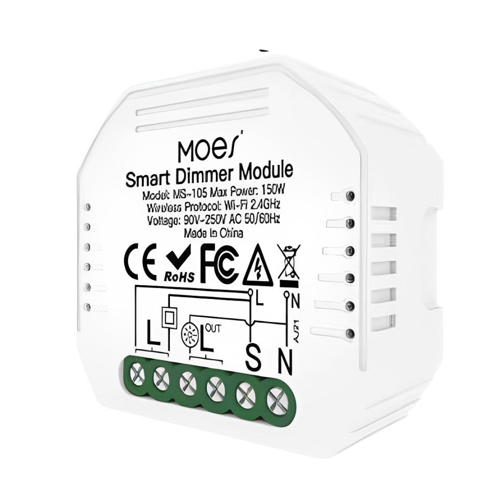 Transforme o seu interruptor tradicional em inteligente! Controle o brilho pela app Smart Life/Tuya, com compatibilidade com Alexa e Google Home.