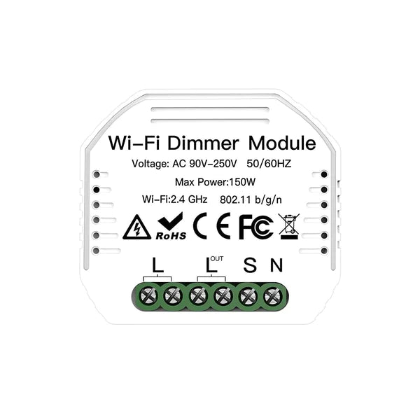 Transforme o seu interruptor tradicional em inteligente! Controle o brilho pela app Smart Life/Tuya, com compatibilidade com Alexa e Google Home.