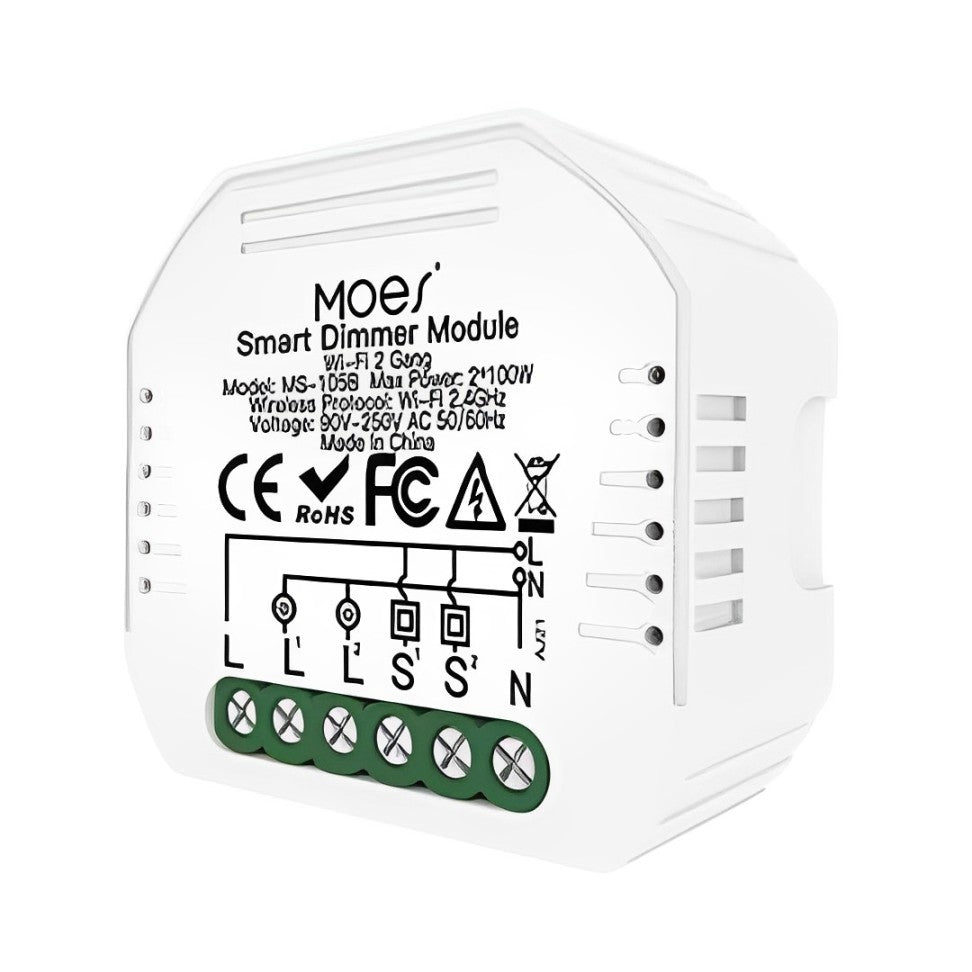 Transforme o seu interruptor tradicional em inteligente! Controle o brilho pela app Smart Life/Tuya, com compatibilidade com Alexa e Google Home.