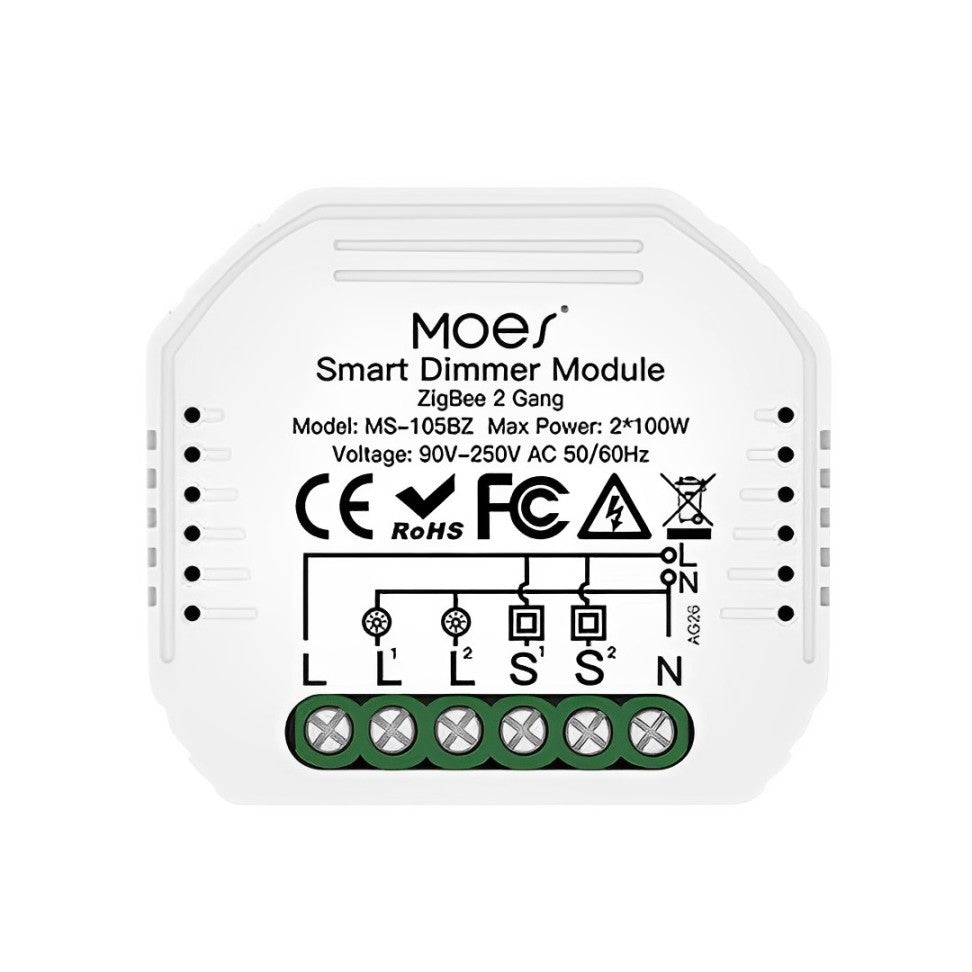 Transforme o seu interruptor tradicional em inteligente! Controle o brilho pela app Smart Life/Tuya, com compatibilidade com Alexa e Google Home.