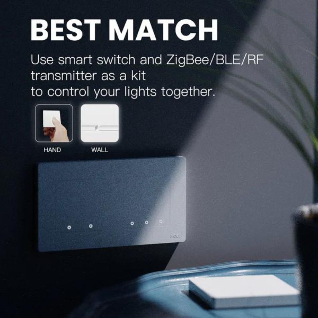 O comando de cenas Moes Star Ring proporciona controlo inteligente da iluminação, emparelhando-se facilmente com a aplicação Moes ou a APP SmartLife.