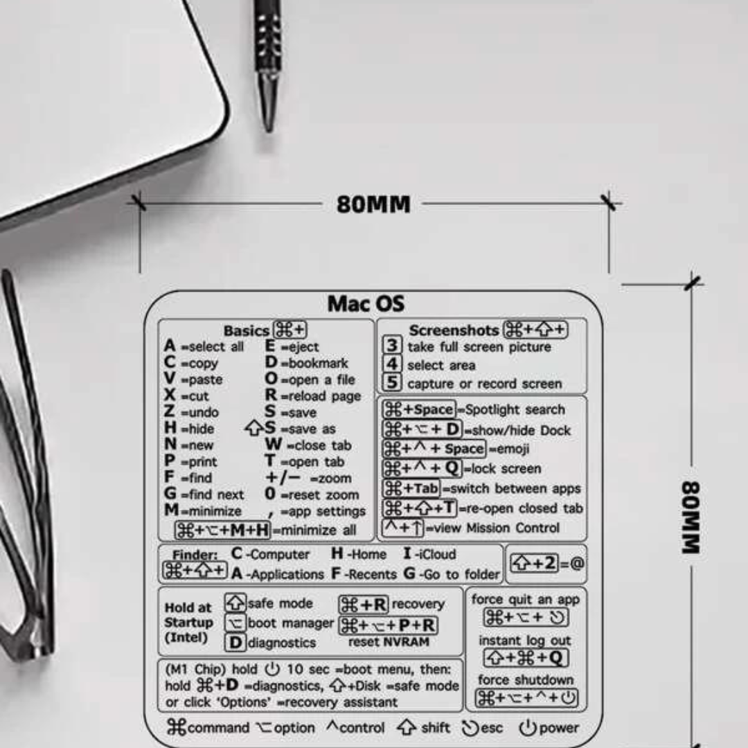Autocolante de proteção do teclado para Mac OS