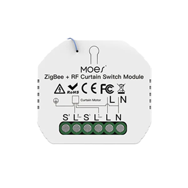 Moes Módulo de interruptor para cortina inteligente ZigBee: Integração perfeita com interruptores mecânicos.