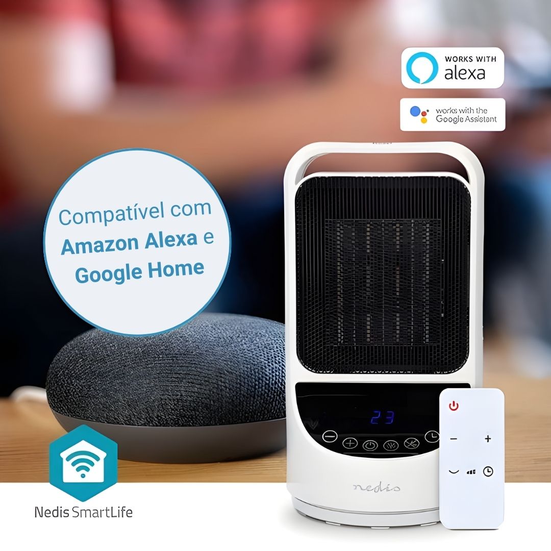 Nedis -Heizung mit Smart WiFi Smart Ceramic Fan - HTFA22WTW