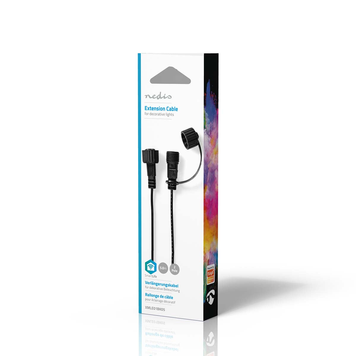 Cabo de extensão Nedis 5m: amplie a iluminação decorativa com praticidade e versatilidade em qualquer ambiente.