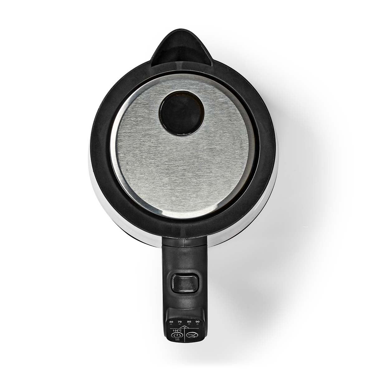 Chaleira Eléctrica NEDIS Wifi 1.7 litros Vidro 60,70,80,90,100 °C Indicador de temperatura Elemento de aquecimento rotativo de 360 graus Elemento de aquecimento oculto Controlador Strix® Protecção contra ferver a seco Android™ / IOS