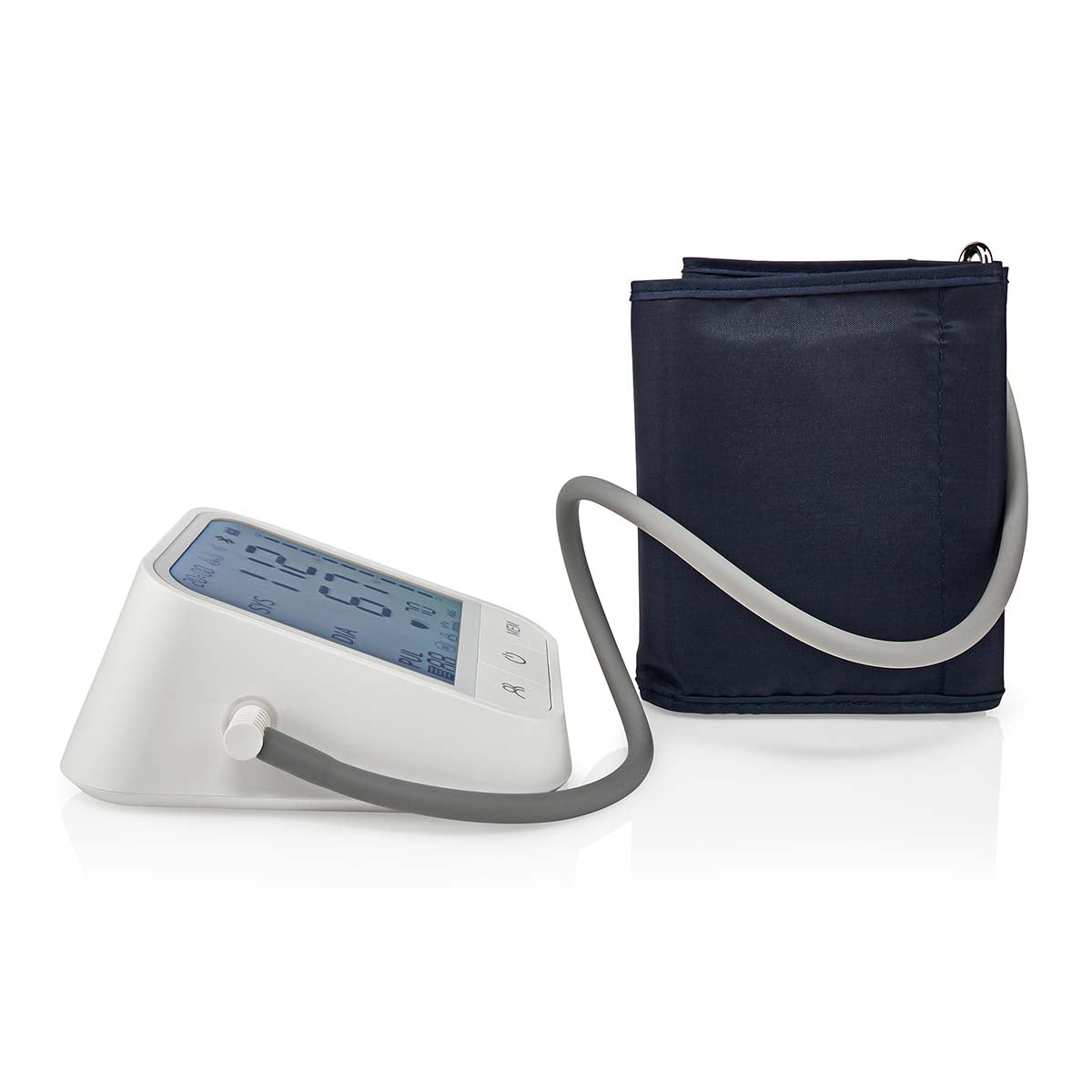 Aparelho de medição da tensão arterial Nedis SmartLife Braço | Bluetooth | Ecrã LCD | 22 - 42 cm | Deteção de uso da braçadeira / Deteção de batimentos cardíacos irregulares / Indicação de manter-se imóvel | Branco
