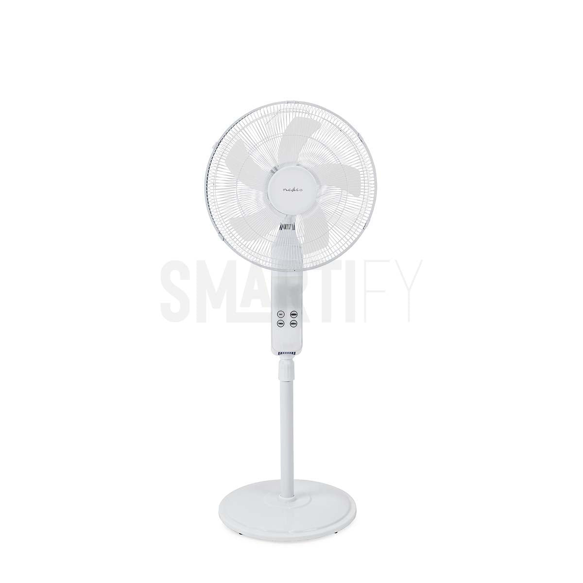 Nedis Ventoinha de pé inteligente wifi: Controlo via botões táteis na ventoinha.