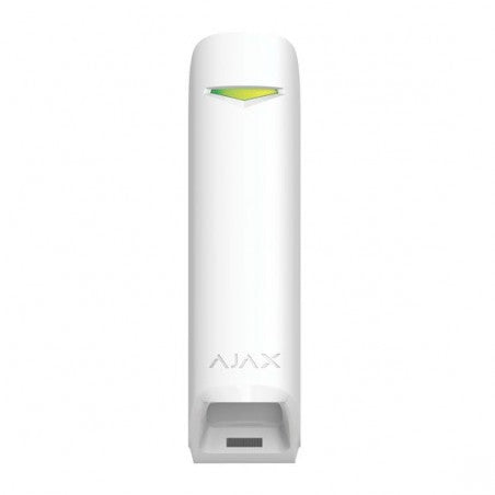 O Detector de Cortina Ajax é uma solução de segurança externa resistente, que não é afetada por animais de estimação com até 15 kg. Possui deteção de movimento, segurança antimasking e antitamper, uma bateria com 3 anos de duração e alcance de 1700 m.